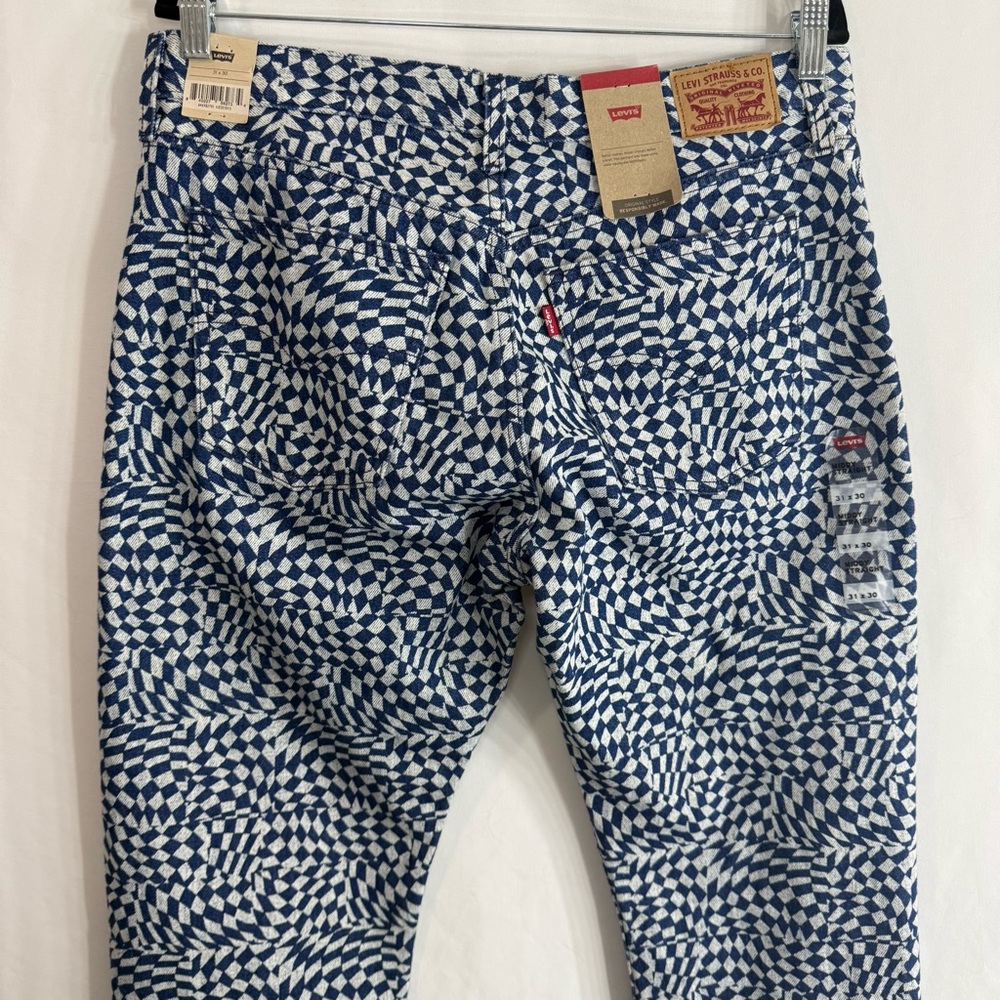 NWT Levi’s Jeans Middy Straight Denim Irregular Geometric, size 31x30 - Picture 12 of 13